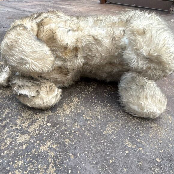 Vintage Elka large plush dog stuffed animal 1950s 25” old toys collector - Picture 9 of 11